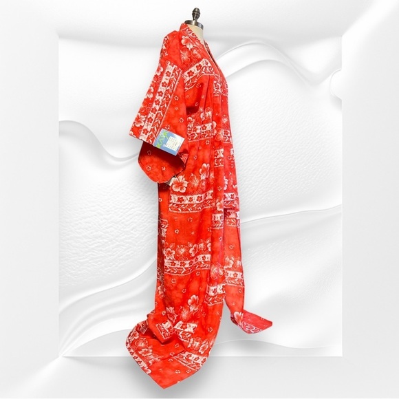 Japanese Yukata Kimono Japanese Women Kimono Robe Hawaiian Hibiscus Spring - Picture 9 of 14